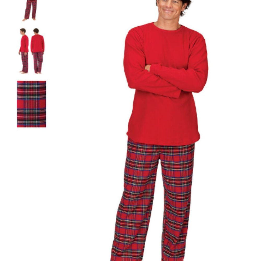 Pajamgram - Stewart Plaid Thermal-Top Men's Pajamas